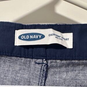 Old Navy Navy and Gray Mid-Rise Shorts